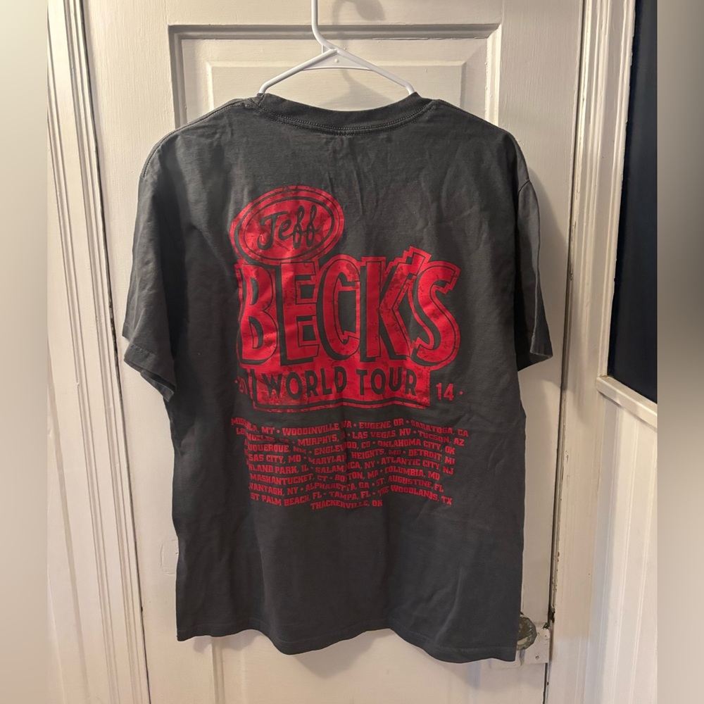 Alstyle Jeff Beck 2014 Tour Black Graphic Tee Sz L - Picture 3 of 4